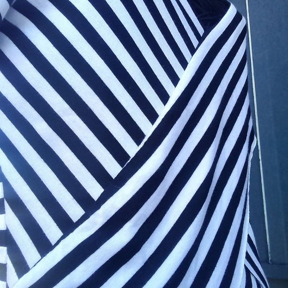 PLEIONE mini dress black and white stripes XS - Picture 5 of 7